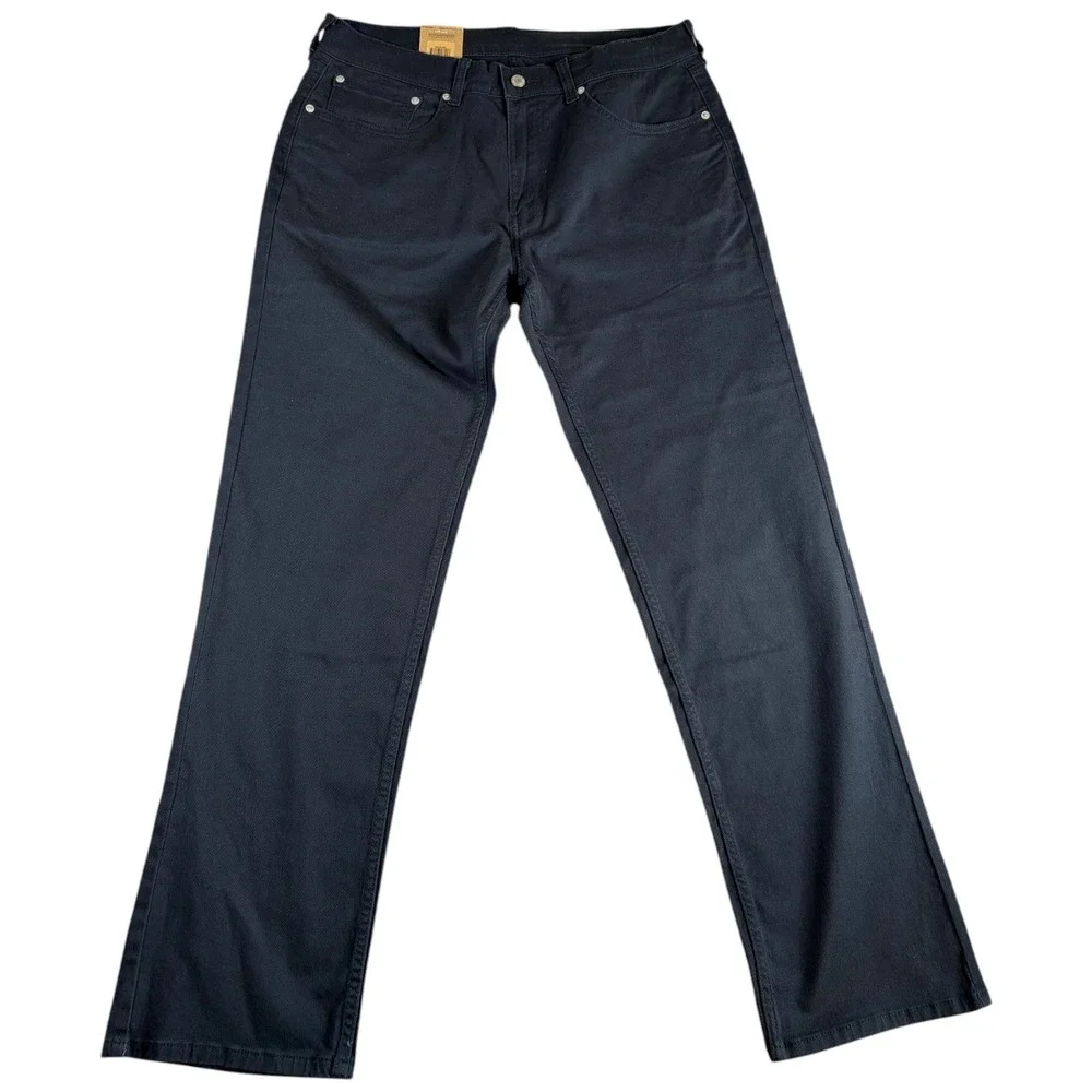 NWT Levi's 505 Regular Fit Pants Mens 34x32 Navy Blue Straight Workwear Premium